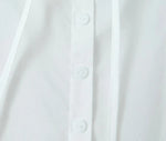 Foridol Bowknot Smocked White Short Dress Women Summer Cotton Mini Sleeveless Tank Sundress Beach Chic Buttons Dress for Petite