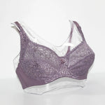 Large Size Bras For Women Flower-Dotted Unlined Underwire Female Underwear Lace Sexy Lingerie Top B C D DD E F Cup