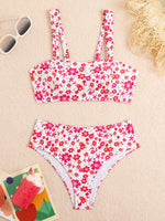 2026 Strapppy Bikinis Women Sexy Swimwear Female High Waist Swimsuit Floral Bathers Bathing Swimming Swim Suit Beachwear Summer