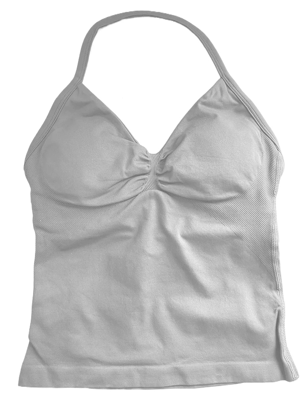 Longline Gym Top Women Clothes Sports Shirts Yoga Crop Top Vest Sports Bra Padded Halter Fitness Backless Workout Tank Top Woman