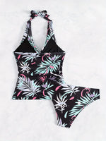 ZTVitality Women Halter Tankini Set Print Two Piece Swimsuit 2025 New Arrival Biquini Padded Bra Sexy Swimwear Summer Beachwear