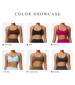 Hearuisavy Summer Super-Soft Women Quick Drying Sports Bra Breathable Gym Workout Top Fitness Underwear Push Up Running Yoga Top