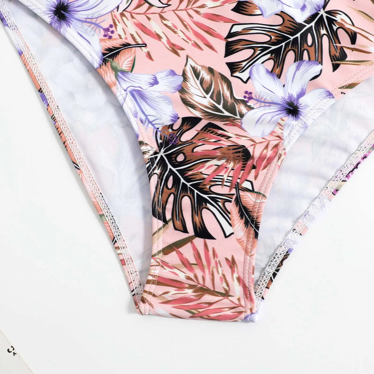 2025 Push Up Bikini Printed Swimsuit Women Sexy Strappy Swimwear Female Color Block Bathers Bathing Swimming Swim Suit Beachwear