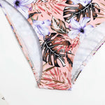 2025 Push Up Bikini Printed Swimsuit Women Sexy Strappy Swimwear Female Color Block Bathers Bathing Swimming Swim Suit Beachwear