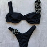 DEKA Brazilian Micro Floral Bikinis Set New Women Thong Swimsuit Sexy Female Push Up Swimwear Bathing Biquini Swimming Suits