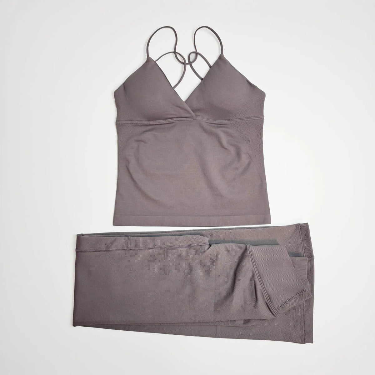 NCLAGEN Vision Twist Front Longline Top And Vision Flares 2 Piece Fitness Set Women Sportwear Gym Clothes Workout Running Suit