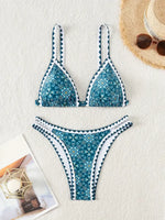ZTVitality Sexy Push Up Floral Print Bikini Set 2025 New Arrival Padded Bra Whip Stitch Swimsuit Women's Swimwear Summer Biquini