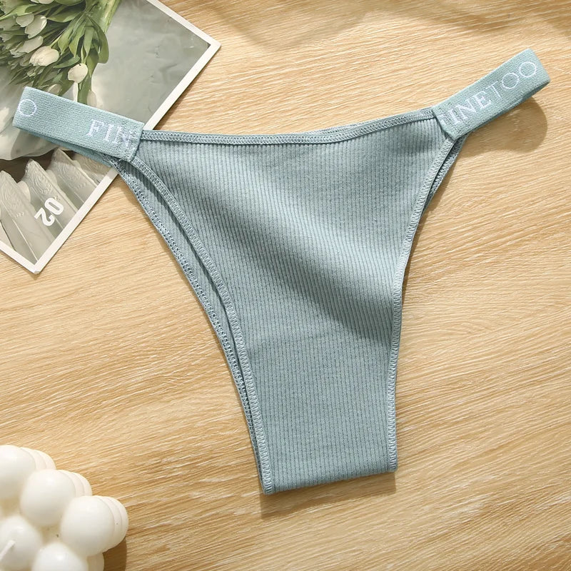 Sexy Women Cotton Brazilian panties Breathable Low Waist Female Underwear Soft Solid Color Intimates High Elastic Lingerie