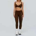 Women Yoga Set 2/3PCS Gym Clothes Long Sleeved Sportswear Yoga Suits Fitness Tracksuits Sport Outfits Crop Tank Bra Gym Leggings