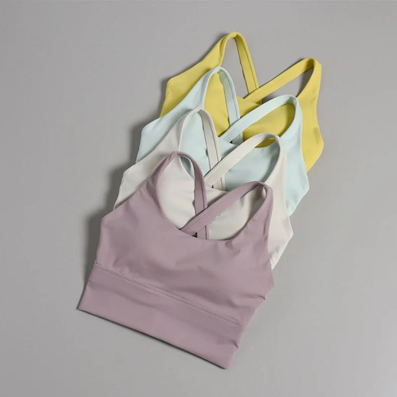 Integrated Fixed Cup Bra for Women Running, Fitness Beautiful Back, Skipping Rope, yoga Clothes, Professional Sports Vest, Linge
