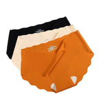 3Pcs/Set Seamless Ice Silk Panties Women Low Waist Briefs Female Underpants Invisible Underwear Sexy Lingerie M-XL Intimates