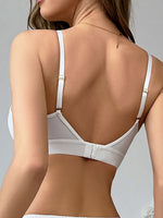 Ladies' hollowed out perspective strapless bra, sexy and sponge free bra