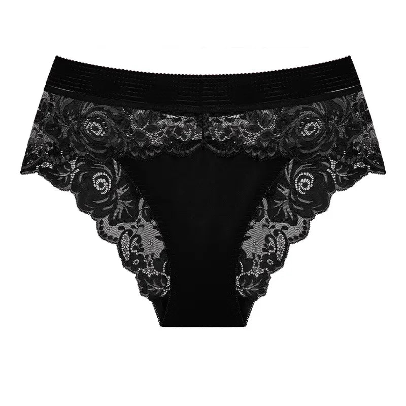 5pcs/pack Fashion Style Lady Briefs Elegant Women's Panties Low Waist Floral Sexy Lingerie Comfortable Soft Female Underpants