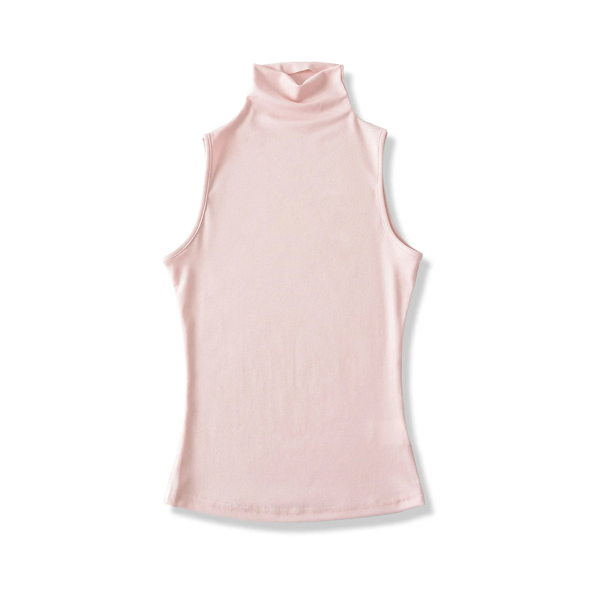Spring Pure Desire Hot Girl Style Elastic Slim Fit Half High Collar Inner Layer Base Shirt Vest Solid Color Casual Fashion L25M