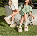Women Fashion Clogs DIY Cartoon Charms Platform Shoes Woman Home Street Slippers Soft EVA Girls Daily Walking Beach Sandals