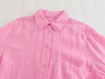 Foridol Casual 2 Pcs Shorts Women Set Linen Cotton Pink Oversize Buttons Shirt+shorts Outfits Summer Autumn White Fashion Set