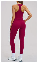 New Yoga Set 2PCS Gym Clothes Workout Outfits Women Long-sleeved T-shirt Sportswear Tracksuits Fitness Sports Vest Gym Leggings