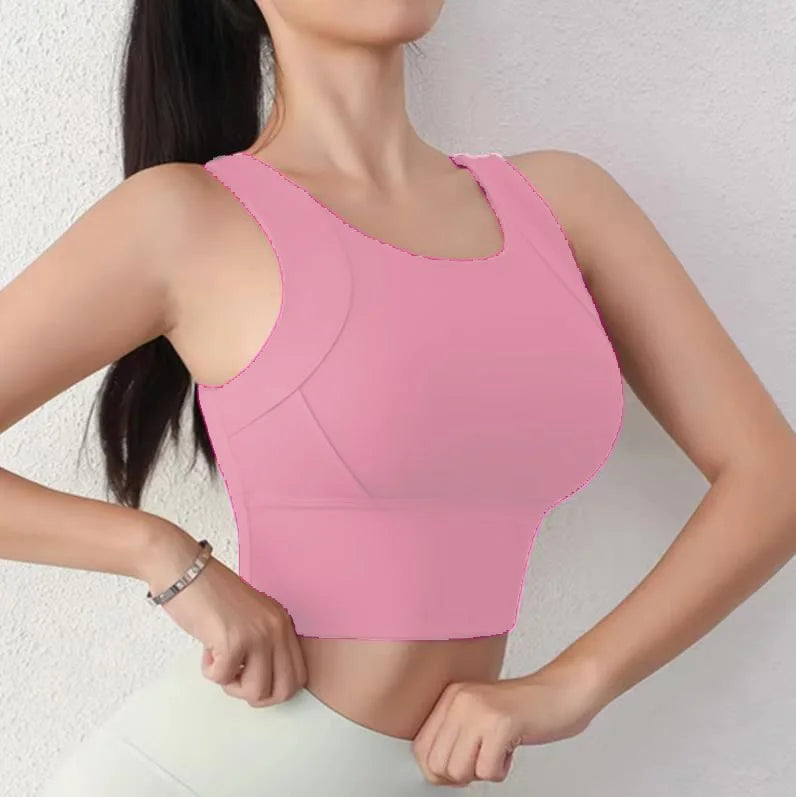 Cloud Hide High Support Sports Bra for Women Gym Yoga Crop Top Home Fitness Workout Underwear Girl Large Size Running Bike Shirt