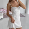 2026 New Printing Female Pajama Spaghetti Strap Sleepwear Backless Nightgown Sleeveless Nightie Mini Dress Casual Home Clothes