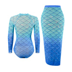 2 Piece Sets High Waist Sexy Swimsuit Women 2025 Summer Bathing Suit Bikini Set Long Sleeve Swimwear Beach Wear Swimming Suit