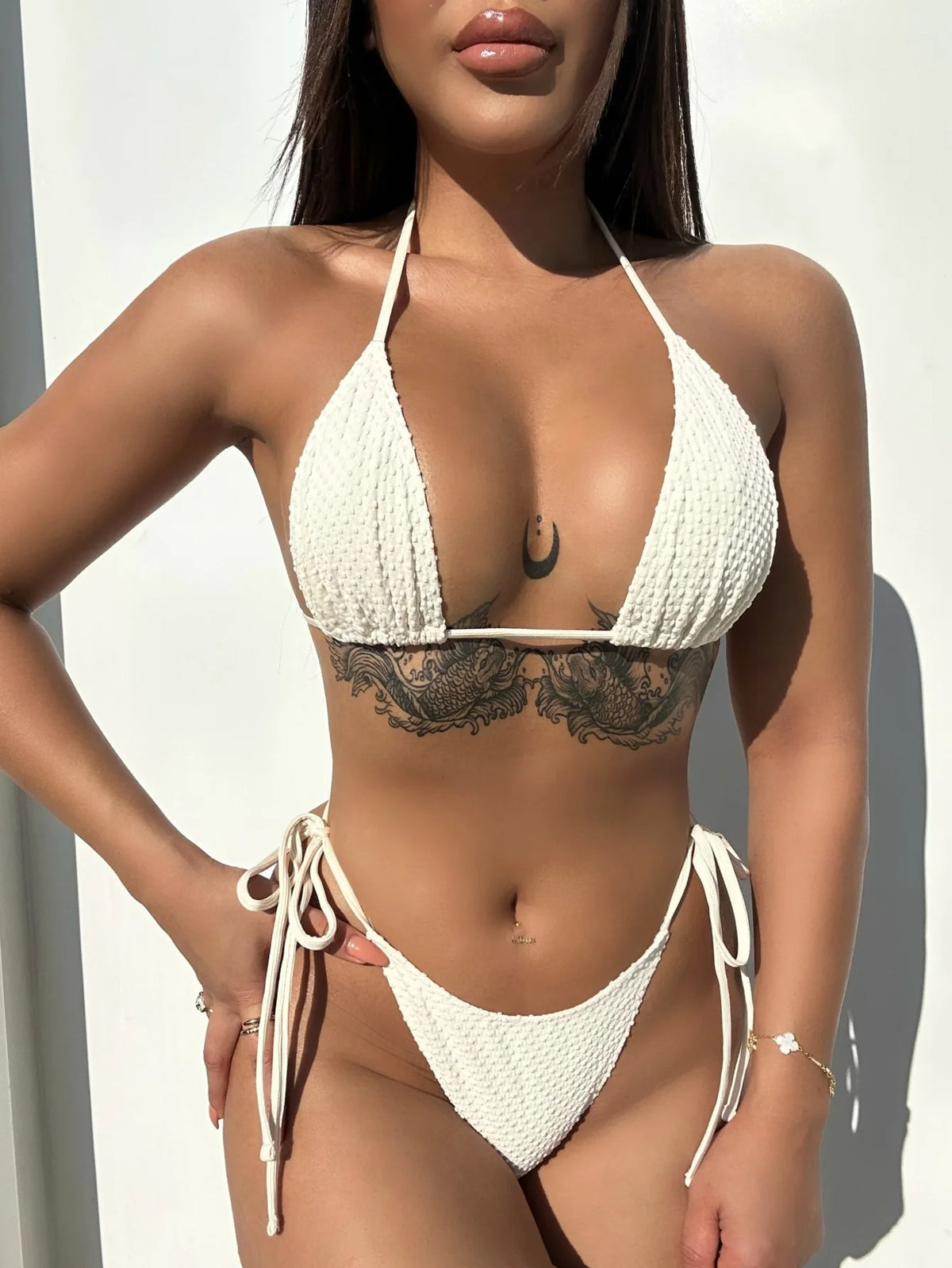 DEKA Women Brazlian Solid Mirco Bikini Set Tie Side G-String Thong Swimsuit Female Bandage Bathing Suit Swimwear Biquini