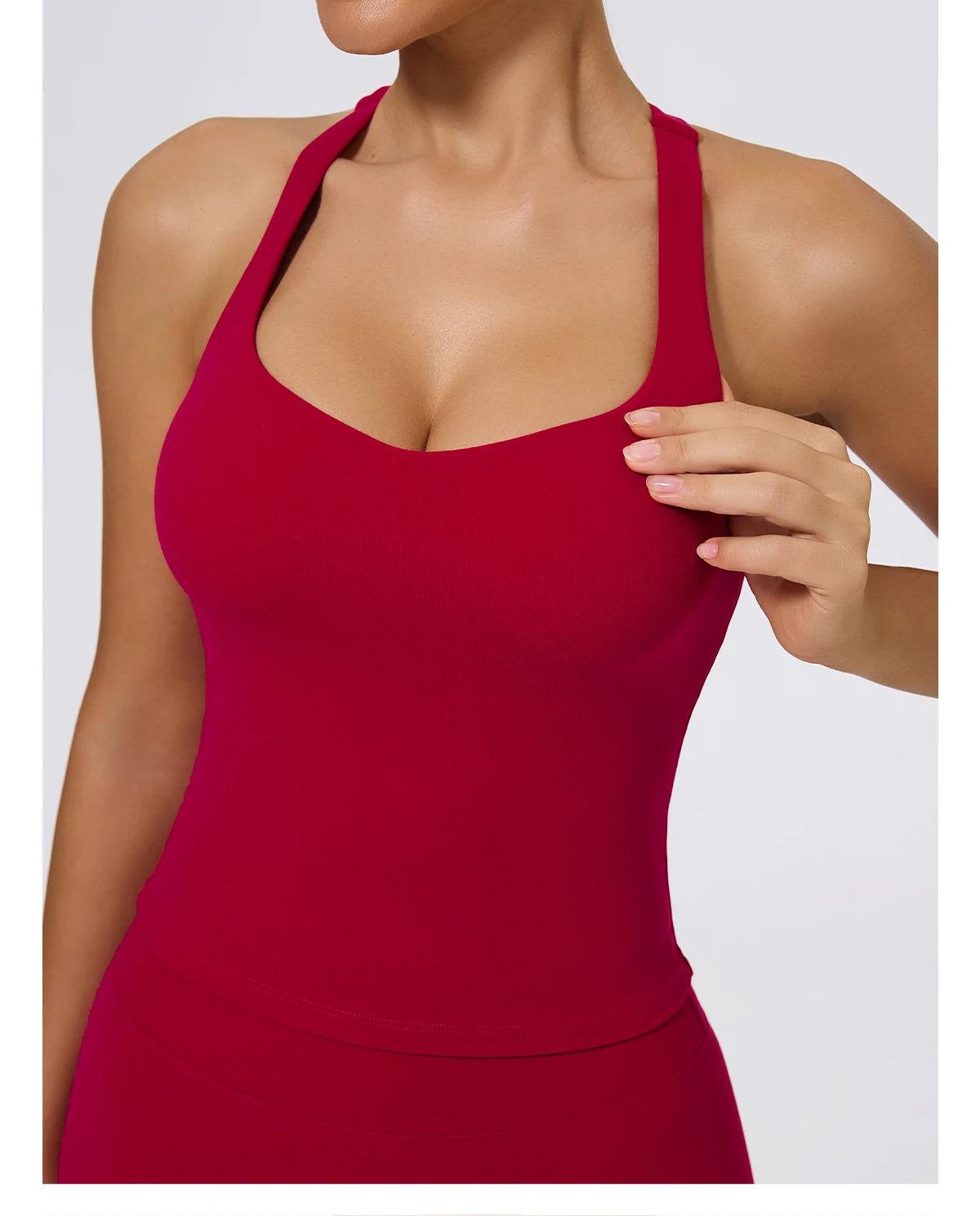 Hearuisavy Summer Woman Sports Vest I-Back Strap Design Gym Sportswear Breathable Quick Dry Fitness Tank Top Running Yoga Top