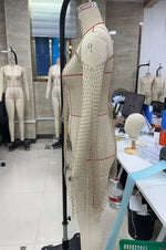 Women's Rhinestone Fishnet Mesh Top Sheer Sparkly One Shoulder Cover Up Crop Top Party Clubwear Festival Night Out Top