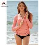 Women's Long Sleeve Tankini Set 2026 Sports Swimsuit Summer Beachwear Two-Piece Bathing Suits for Pool Swimming And Surfing