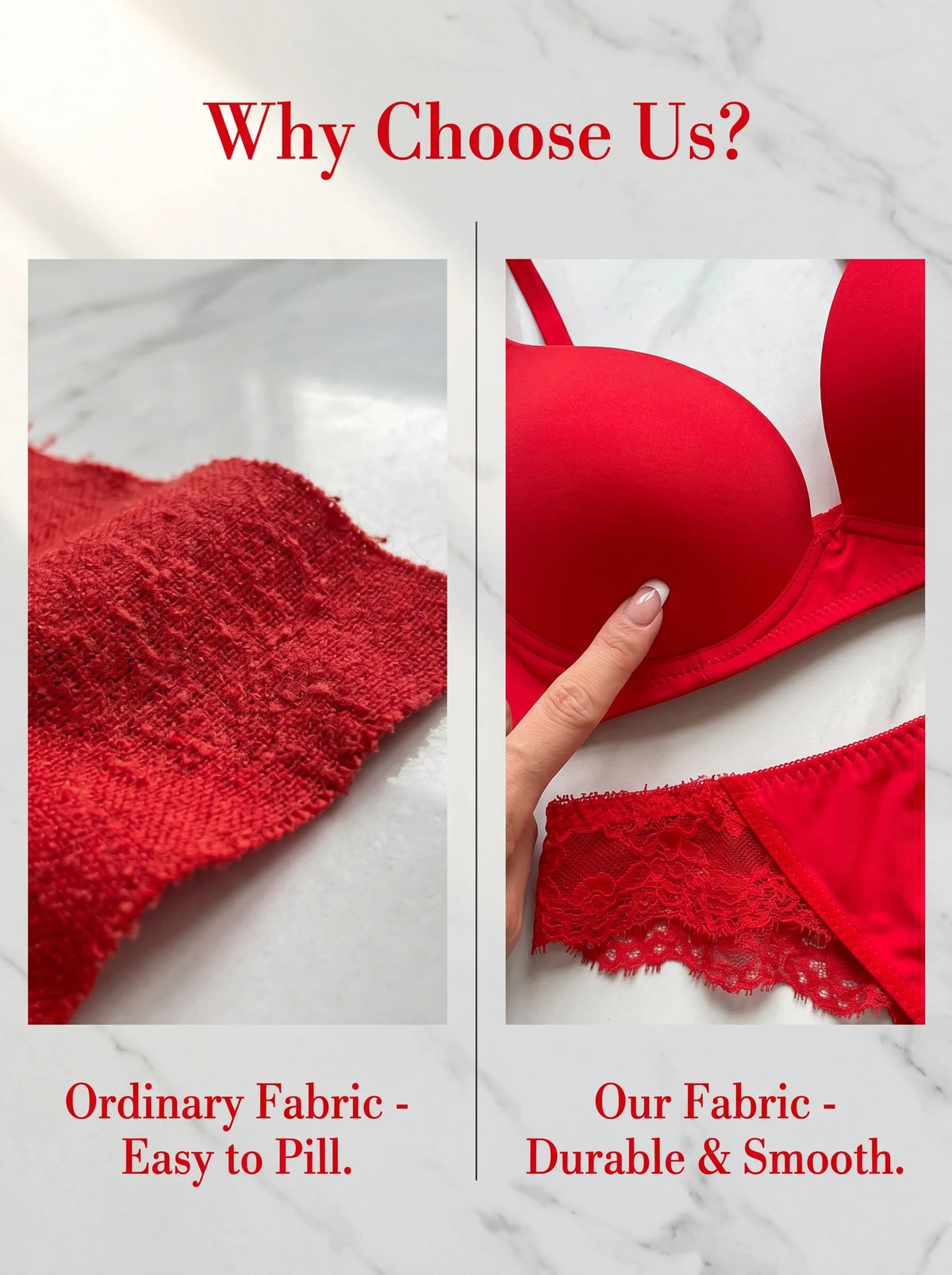 Women Red Lace Lingerie Set Floral Bra and low-rise thong Sheer Sexy Weekend Date Night Underwear J2527