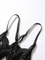For Women 18 Hot Erotic Underwear Open Crotch Transparent Sexy Costume Lace Open Crotch Lingerie Set Crotchless Bodysuit