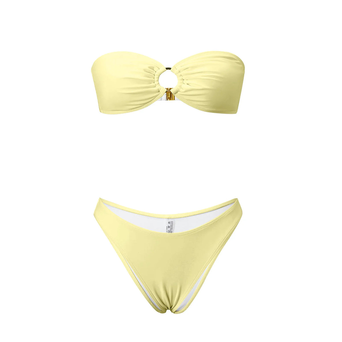 2026 Summer Womens Solid Color Bikini Sets Strapless Bra Tops with Thong Swimsuits 2 Pcs Set Bathing Suits for Beach Pool