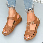 2025 Summer Women Wedge Sandals Lightweight Ankle Buckle Platform Gladiator Sandals Woman Peep Toe Non Slip Beach Sandles 36-43