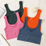 Seamless Bras For Women Streetwear Rib Sports Tank Top Sexy Lingerie No Pads Crop Top Female Fitness Underwear