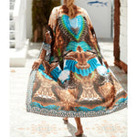 13 Colors Printed With Belt Crochet Knitted Tunic Beach Dress Beach Wear Beachwear Beach Cover Up Cover-upsFemale Women V7201