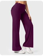 High Waist Pocket Yoga Pants for Women - Stretch Breathable Gym Workout Leisure Tummy Control Tights with Pockets