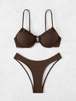 ZTVitality Sexy Solid Underwire Bikinis 2025 New Arrival Two- Piece Push Up Swimsuit Women's Swimwear Summer Beachwear Biquini