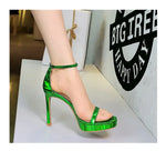 Women's High Heels Thin Heel Waterproof Platform Sandals Fashionable for Skirts New Model Shoes for Shows Summer Collection