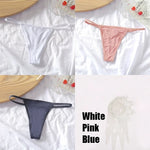 New 3PCS/Set Cotton Bikini Panties Women Sexy Solid Color Low Waist Thongs Female Breathable G-String Underwear Comfort Lingerie