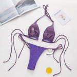 DEKA Brazilian Cross Bandage Bikini Set Women Lover Swimsuit Halter Swimwear Push Up Bikini Beachwear Sexy Bathing Suit