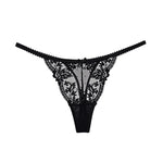 Tanga Dentelle Française Noël Pure Desire Transparent Fente Haute Sans Retirer Érotique T Pant Confort Taille S-XL MOYISU AB
