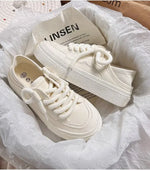 Women's Shoes WhiteNew Canvas Shoes Breathable Comfortable Platform Outdoor Casual Sports Shoes Zapatillas De Mujer