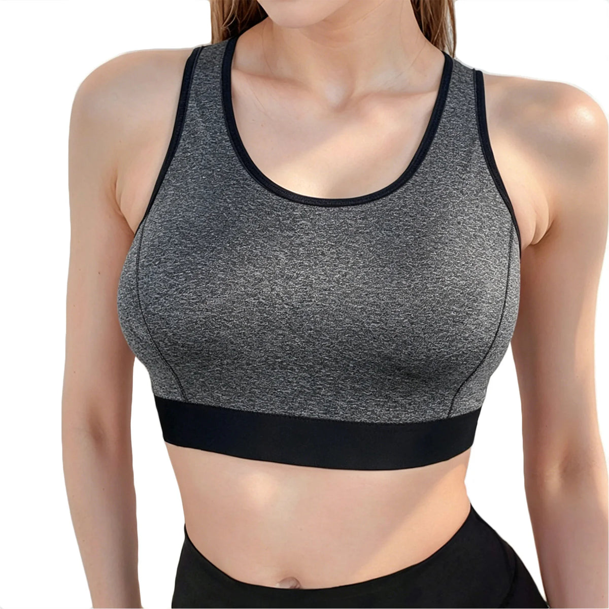 Women Sports Bra High Elastic Support Racerback Yoga Top Comfortable Breathable Workout Crop Top No Pads Underwear For Gym Yoga