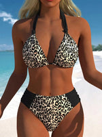 Vintage Black Polka Dot Print Bikini Set 2026 Women Tie Strap Push Up Bra Hollow Out High Waist Swimsuit Bathing Suit Swimwear