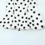 Women's Casual Fashion Polka Dot Balloon Style Top White Black Polka Dot Halter Neck Top For Women Summer Casual Wear 1LWP