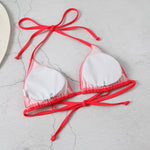 3 Pieces Bikini Set With SkirtTie Dye String Thong Bathing Suit Women Swimsuit FemaleSwimwear Beach Wear Swim Lady Summer