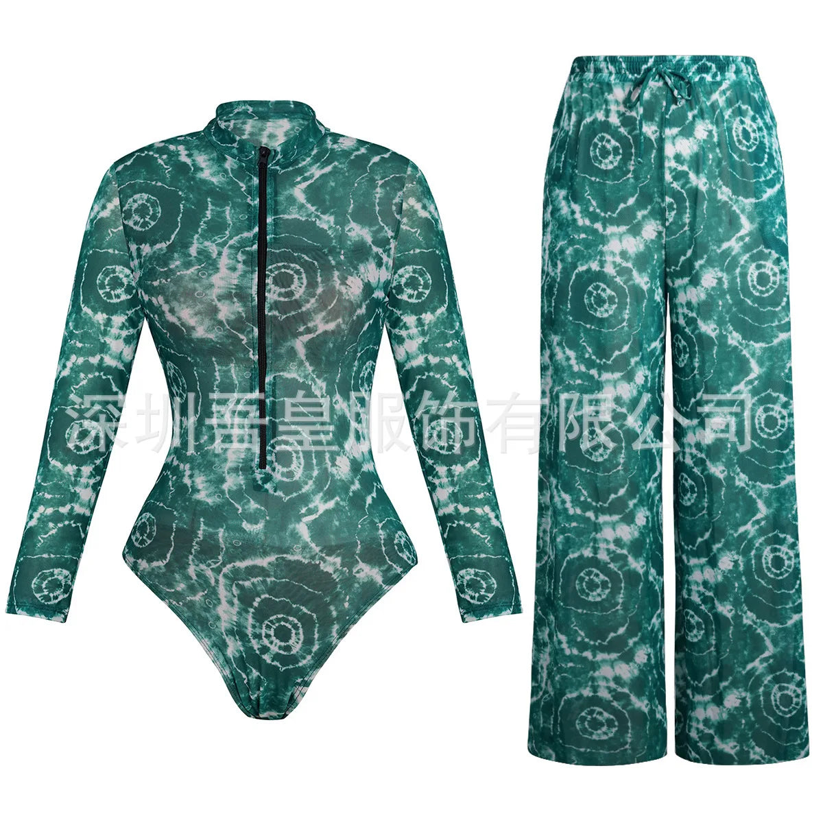 Surfing Sport Swimsuit Long Sleeves Women One Piece Swimsuit with Cover up 2026 Swimwear Bathing Suit Tropical Bodysuit Female