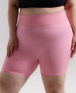 STOUREG Women's Plus Size Seamless Yoga Shorts High Support Quick Dry Fitness Running Gym Shorts