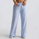 Women's Yoga Pants Autumn Winter High Waist Sweat Wide Leg Slimming Drawstring Loose Casual Outdoor Sports Running Sweatpants