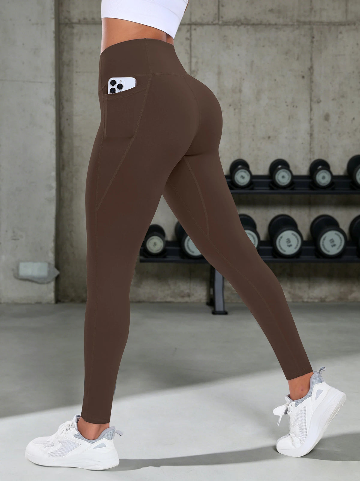 Women Yoga Pants With Pockets Butt Lifting Tummy Control Sports Leggings High Waist Fitness Tights Gym Clothing Sportswer