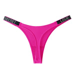 Letter Sexy Panties Women Thongs Rhinestones Diamonds G-string Sports Thong Low Waist Shorts Briefs T-back Fitness S-XL